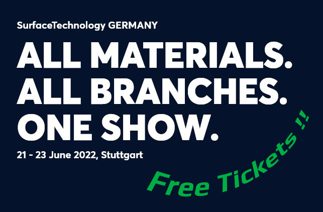 Save the Date! Surface Technology GERMANY 2022- 21.-23 Juni 2022, Stuttgart